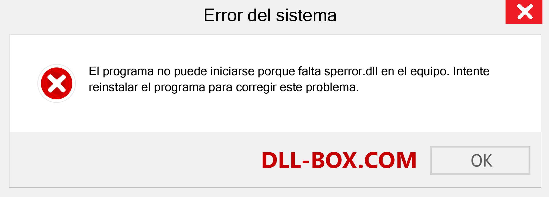 ¿Falta el archivo sperror.dll ?. Descargar para Windows 7, 8, 10 - Corregir sperror dll Missing Error en Windows, fotos, imágenes